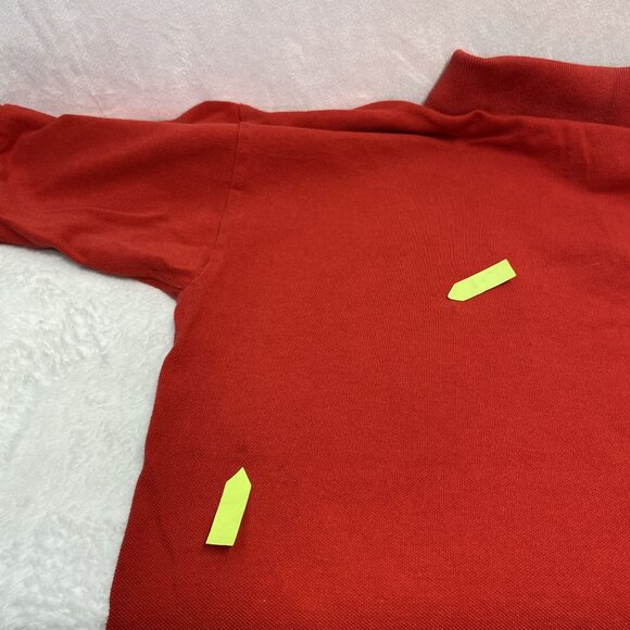 GILDAN Active Wear Ultra Cotton Collared Short Sleeve Shirt Men Large Red Used - Picture 5 of 16